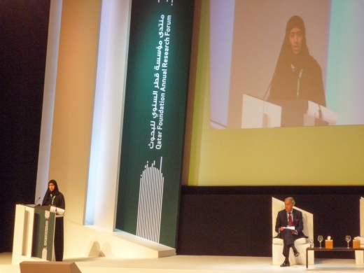 Arising: Women scientists and engineers were eager to make their mark at the Qatar Foundation's annual research forum in 2011